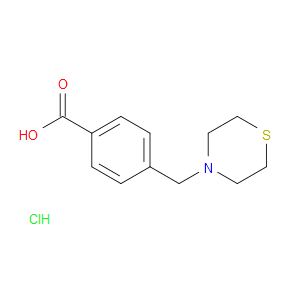 Benzoic acid, 4-(4-thiomorpholinylmethyl)-, hydrochloride (1:1)