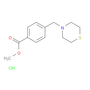 Benzoic acid, 4-(4-thiomorpholinylmethyl)-, methyl ester, hydrochloride (1:1)
