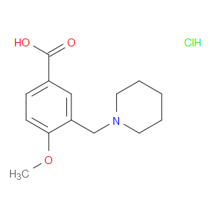 Benzoic acid, 4-methoxy-3-(1-piperidinylmethyl)-, hydrochloride (1:1)