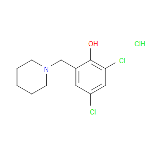 Phenol, 2,4-dichloro-6-(1-piperidinylmethyl)-, hydrochloride (1:1)