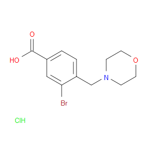 Benzoic acid, 3-bromo-4-(4-morpholinylmethyl)-, hydrochloride (1:1)