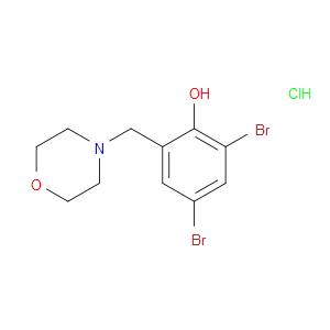 Phenol, 2,4-dibromo-6-(4-morpholinylmethyl)-, hydrochloride (1:1)