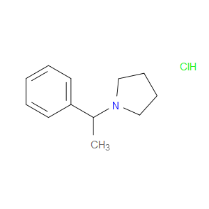 Pyrrolidine, 1-(1-phenylethyl)-, hydrochloride (1:1)
