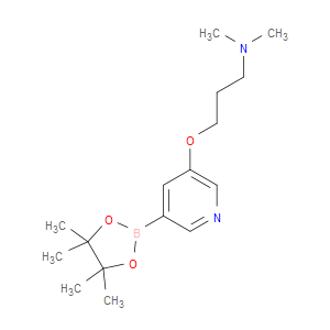N,N-dimethyl-3-((5-(4,4,5,5-tetramethyl-1,3,2-dioxaborolan-2-yl)pyridin-3-yl)oxy)propan-1-amine