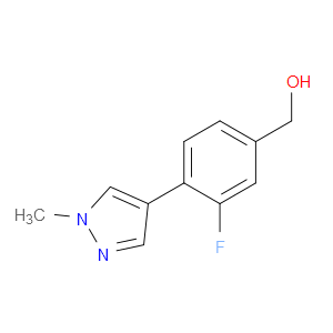 Benzenemethanol, 3-fluoro-4-(1-methyl-1H-pyrazol-4-yl)-