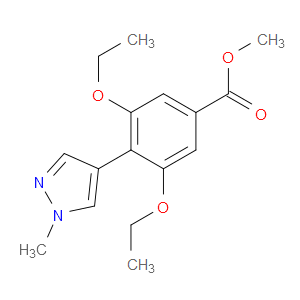 Benzoic acid, 3,5-diethoxy-4-(1-methyl-1H-pyrazol-4-yl)-, methyl ester