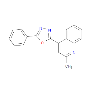 Quinoline, 2-methyl-4-(5-phenyl-1,3,4-oxadiazol-2-yl)-