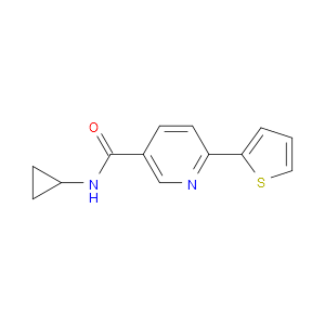 N-Cyclopropyl-6-(2-thienyl)-3-pyridinecarboxamide