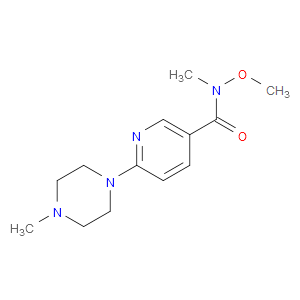 N-Methoxy-N-methyl-6-(4-methyl-1-piperazinyl)-3-pyridinecarboxamide