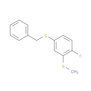 benzyl(4-fluoro-3-(methylthio)phenyl)sulfane