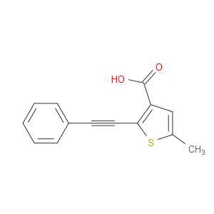 5-Methyl-2-(2-phenylethynyl)-3-thiophenecarboxylic acid