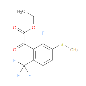 ethyl 2-(2-fluoro-3-(methylthio)-6-(trifluoromethyl)phenyl)-2-oxoacetate