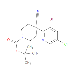 1,1-Dimethylethyl 4-(3-bromo-5-chloro-2-pyridinyl)-4-cyano-1-piperidinecarbox...