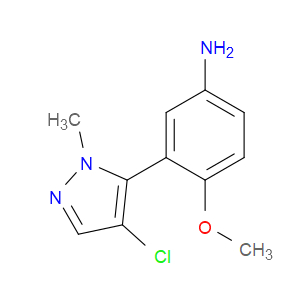 3-(4-Chloro-1-methyl-1H-pyrazol-5-yl)-4-methoxybenzenamine