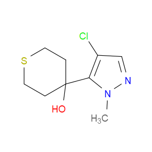 4-(4-Chloro-1-methyl-1H-pyrazol-5-yl)tetrahydro-2H-thiopyran-4-ol