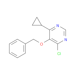 Pyrimidine, 4-chloro-6-cyclopropyl-5-(phenylmethoxy)-