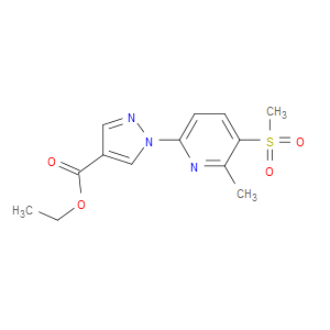 ethyl 1-(6-methyl-5-(methylsulfonyl)pyridin-2-yl)-1H-pyrazole-4-carboxylate