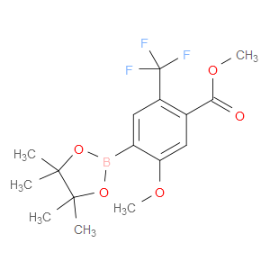 methyl 5-methoxy-4-(4,4,5,5-tetramethyl-1,3,2-dioxaborolan-2-yl)-2-(trifluoromethyl)benzoate