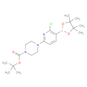 tert-butyl 4-(6-chloro-5-(4,4,5,5-tetramethyl-1,3,2-dioxaborolan-2-yl)pyridin-2-yl)piperazine-1-carboxylate