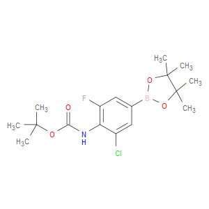 tert-butyl (2-chloro-6-fluoro-4-(4,4,5,5-tetramethyl-1,3,2-dioxaborolan-2-yl)phenyl)carbamate