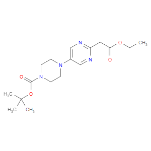 tert-butyl 4-(2-(2-ethoxy-2-oxoethyl)pyrimidin-5-yl)piperazine-1-carboxylate