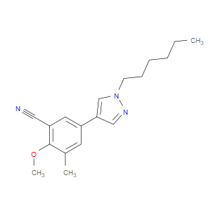 Benzonitrile, 5-(1-hexyl-1H-pyrazol-4-yl)-2-methoxy-3-methyl-