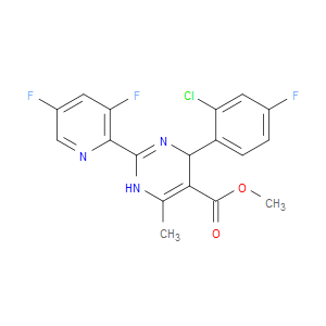 methyl 4-(2-chloro-4-fluorophenyl)-2-(3,5-difluoropyridin-2-yl)-6-methyl-1,4-dihydropyrimidine-5-carboxylate