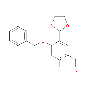 Benzaldehyde, 5-(1,3-dioxolan-2-yl)-2-fluoro-4-(phenylmethoxy)-
