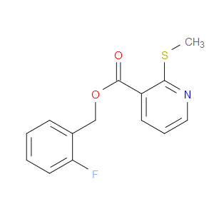 (2-Fluorophenyl)methyl 2-(methylthio)-3-pyridinecarboxylate