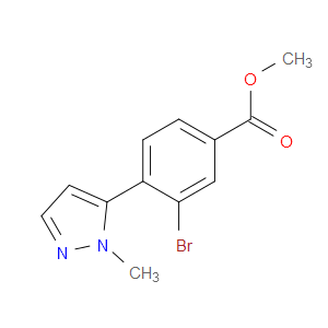 Benzoic acid, 3-bromo-4-(1-methyl-1H-pyrazol-5-yl)-, methyl ester