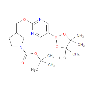 tert-butyl 3-(((5-(4,4,5,5-tetramethyl-1,3,2-dioxaborolan-2-yl)pyrimidin-2-yl)oxy)methyl)pyrrolidine-1-carboxylate