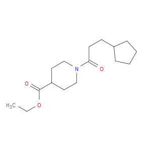 Ethyl 1-(3-cyclopentyl-1-oxopropyl)-4-piperidinecarboxylate