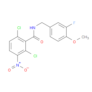2,6-dichloro-N-(3-fluoro-4-methoxybenzyl)-3-nitrobenzamide