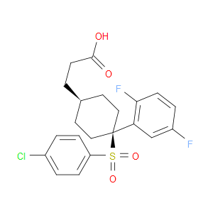 3-((1s,4r)-4-((4-chlorophenyl)sulfonyl)-4-(2,5-difluorophenyl)cyclohexyl)propanoic acid