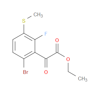 ethyl 2-(6-bromo-2-fluoro-3-(methylthio)phenyl)-2-oxoacetate