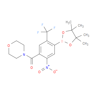 morpholino(2-nitro-4-(4,4,5,5-tetramethyl-1,3,2-dioxaborolan-2-yl)-5-(trifluoromethyl)phenyl)methanone