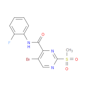 5-Bromo-N-(2-fluorophenyl)-2-(methylsulfonyl)-4-pyrimidinecarboxamide
