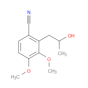 Benzonitrile, 2-(2-hydroxypropyl)-3,4-dimethoxy-