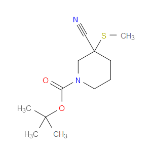 tert-butyl 3-cyano-3-(methylthio)piperidine-1-carboxylate