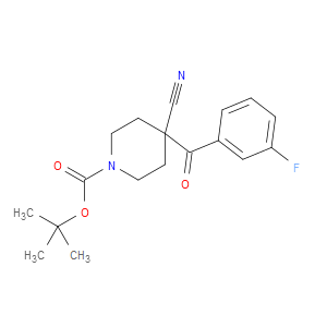 tert-butyl 4-cyano-4-(3-fluorobenzoyl)piperidine-1-carboxylate
