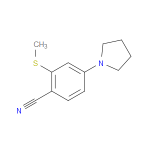 Benzonitrile, 2-(methylthio)-4-(1-pyrrolidinyl)-