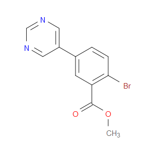 Benzoic acid, 2-bromo-5-(5-pyrimidinyl)-, methyl ester