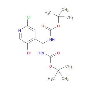 di-tert-butyl ((5-bromo-2-chloropyridin-4-yl)methylene)dicarbamate