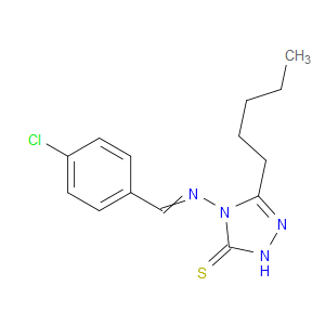4-((4-chlorobenzylidene)amino)-3-pentyl-1H-1,2,4-triazole-5(4H)-thione