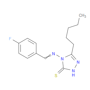 4-((4-fluorobenzylidene)amino)-3-pentyl-1H-1,2,4-triazole-5(4H)-thione