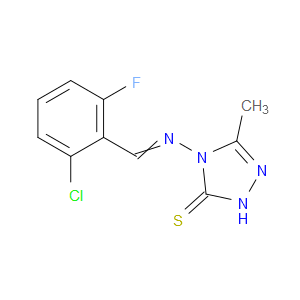 4-((2-chloro-6-fluorobenzylidene)amino)-3-methyl-1H-1,2,4-triazole-5(4H)-thione