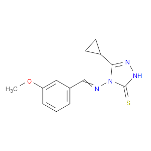 3-cyclopropyl-4-((3-methoxybenzylidene)amino)-1H-1,2,4-triazole-5(4H)-thione
