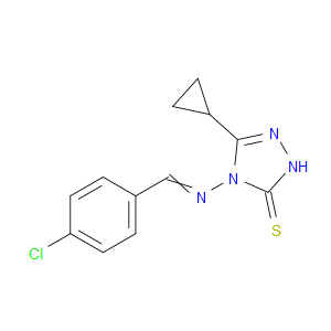 4-((4-chlorobenzylidene)amino)-3-cyclopropyl-1H-1,2,4-triazole-5(4H)-thione