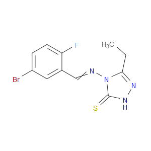 4-((5-bromo-2-fluorobenzylidene)amino)-3-ethyl-1H-1,2,4-triazole-5(4H)-thione