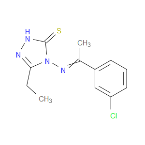4-((1-(3-chlorophenyl)ethylidene)amino)-3-ethyl-1H-1,2,4-triazole-5(4H)-thione